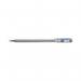 In the photo, there are twelve Pentel Superb Ballpoint Pens lined up neatly. Each pen has a fine blue tip and a clear plastic barrel. The tip of each pen is retractable and the pen cap is a matching blue color. The design is sleek and professional, perfect for any writing task.