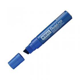 Pentel N50XL Marker Chisel Tip Blue (Pack of 6) N50XL-C PEM180BU