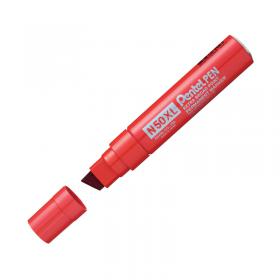 Pentel N50XL Marker Chisel Tip Red (Pack of 6) N50XL-B PEM180R