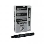 Pentel N60 Permanent Marker Chisel Tip Black (Pack of 12) N60-A PEN60BK