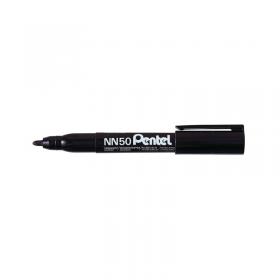 Pentel NN50 Permanent Marker Bullet Tip Black (Pack of 12) NN50-A PENN50BK