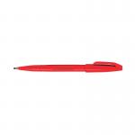 The photo features a set of Pentel fibre tipped and fountain pens, with a bright red Pentel Sign Pen Fibre Tip in the forefront. Each pen appears to be made of high-quality materials, ready to produce clean and bold strokes on any paper surface.