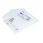 Initiative Polypropylene Press Stud Document Wallets A4 150 Sheet Capacity Clear