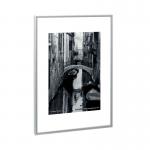 The Hampton Frames Picture Frames & Albums Certificate Frame is sleek in brushed aluminium and designed to fit an A4 sized document.