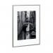 The photo shows a sleek Hampton Frames certificate frame made of brushed aluminum in size A2. The frame has a modern and professional look, perfect for displaying certificates or diplomas. The brushed finish adds a touch of elegance to any room.