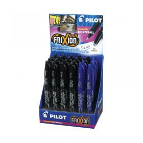 Pilot Frixion Erasable Rollerball Pen 24-Piece Display Black/Blue (Pack of 24) 224502400 PI01739