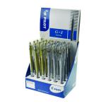 Pilot G1 Gel Rollerball Display Gold and Silver (Pack of 24) G1 CDU GLD/SLV PI03924