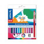 Pilot FriXion Ball Stick Erasable Gel Pens Wallet Assorted (Pack of 12) 5012052061989 PI06198