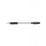The photograph shows a pack of 12 sleek black Pilot ballpoint pens with a medium ball tip. The pens have a professional and elegant design, perfect for any writing task. The pack also includes a clear plastic case for easy storage and organization. The pens have a smooth and consistent ink flow, making writing effortless.