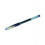 This image shows a pack of 12 blue Pilot G1 Grip Gel Rollerball Pens. The pens have a sleek design with a clear grip for comfortable writing. The gel ink provides smooth, precise lines making it great for everyday writing.