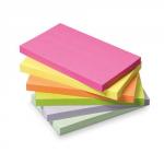 Initiative Extra Sticky Notes Assorted Neon Colours 76 x 127mm 90 Sheets Per Pad