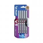 Pilot V5 Hi-Tecpoint Liquid Ink Rollerball Pen Fine Black (Blister Pack of 5) PI41107