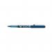 This picture shows a pack of 12 Pilot Rollerball Pens in the color blue. The pens are V-Ball Rollerball Pens and have a Needle Fine tip. Each pen has the Pilot logo and name printed on the side. The pens have a sleek design and a smooth grip for comfortable writing.