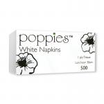 Poppies Napkins 1-Ply 30cm White (Pack of 500) 3014WHSGL PIE32072
