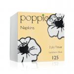 Poppies 2-Ply Tissue Napkins Luncheon 4 Fold White 33cm (Pack of 125) 3324WH PIE32350