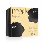 Poppies 2-Ply Napkins 4 Fold 33cm Black (Pack of 2000) 3324BKCASE PIE32382