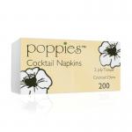 Poppies Cocktail Napkins White (Pack of 2000) 2424WH2 PIE32725
