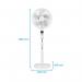 Igenix 16 Inch Digital Pedestal Fan Timer Remote Control White DF1670 PIK07272