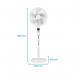 Igenix 16 Inch Digital Pedestal Fan Timer Remote Control White DF1670 PIK07272