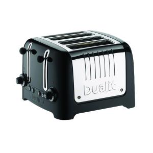 Dualit 4 Slice High Gloss Lite Toaster Black DA6205 PIK46205