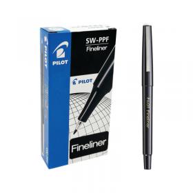 Pilot Fineliner Black Pens (Pack of 12) SWPPBlack PISWPPFBK