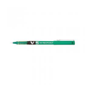 Pilot V5 Hi-Tecpoint Ultra RollerballxFine Green (Pack of 12) BXV504 PIV5GN