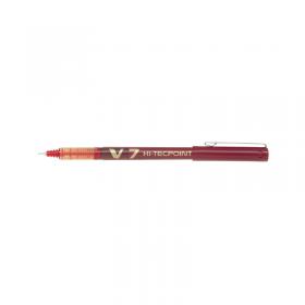 Pilot V7 Hi-Tecpoint Ultra Rollerball Pen Fine Red (Pack of 12) V702 PIV7R