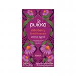 Pukka ElderberryEchinacea Organic Herbal Tea Bags (Pack of 20) 05060229011480 PK01147