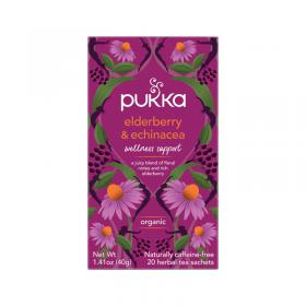 Pukka ElderberryEchinacea Organic Herbal Tea Bags (Pack of 20) 05060229011480 PK01147
