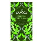 Pukka Supreme Green Matcha Fairtrade WWF Tea (Pack of 20) P5056SE PK01200