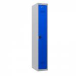 Phoenix PL Series PL1130GBC 1 Column 1 Door Personal Locker Grey Body/Blue Door with Combination Lock PL1130GBC