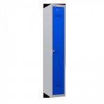 Phoenix PL Series PL1130GBK 1 Column 1 Door Personal Locker Grey Body/Blue Door with Key Lock PL1130GBK