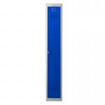 Phoenix PL Series PL1130GBK 1 Column 1 Door Personal Locker Grey Body/Blue Door with Key Lock PL1130GBK