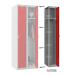 Phoenix PL Series PL1130GRE/ADD Additional Add On Column 1 Door Personal locker Grey Body/Red Door with Electronic Lock PL1130GRE/ADD