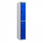 Phoenix PL Series PL1230GBC 1 Column 2 Door Personal Locker Grey Body/Blue Doors with Combination Locks PL1230GBC