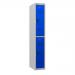 Phoenix PL Series PL1230GBC 1 Column 2 Door Personal Locker Grey Body/Blue Doors with Combination Locks