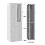 Phoenix PL Series PL1230GGE/ADD Additional Add On Column 2 Door Personal locker in Grey with Electronic Lock PL1230GGE/ADD