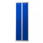 Phoenix PL Series PL2160GBC 2 Column 2 Door Personal Locker Combo Grey Body/Blue Doors with Combination Locks PL2160GBC
