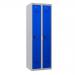 Phoenix PL Series PL2160GBC 2 Column 2 Door Personal Locker Combo Grey Body/Blue Doors with Combination Locks