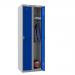 Phoenix PL Series PL2160GBE 2 Column 2 Door Personal Locker Combo Grey Body/Blue Doors with Electronic Locks