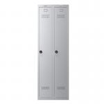 Phoenix PL Series PL2160GGC 2 Column 2 Door Personal Locker Combo in Grey with Combination Locks PL2160GGC