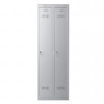 Phoenix PL Series PL2160GGK 2 Column 2 Door Personal Locker Combo in Grey with Key Locks PL2160GGK