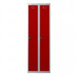 Phoenix PL Series PL2160GRC 2 Column 2 Door Personal Locker Combo Grey Body/Red Doors with Combination Locks