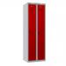 Phoenix PL Series PL2160GRC 2 Column 2 Door Personal Locker Combo Grey Body/Red Doors with Combination Locks