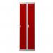 Phoenix PL Series PL2160GRE 2 Column 2 Door Personal Locker Combo Grey Body/Red Doors with Electronic Locks