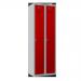 Phoenix PL Series PL2160GRK 2 Column 2 Door Personal Locker Combo Grey Body/Red Doors with key Locks