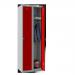 Phoenix PL Series PL2160GRK 2 Column 2 Door Personal Locker Combo Grey Body/Red Doors with key Locks