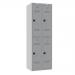 Phoenix PL Series PL2260GGC 2 Column 4 Door Personal Locker Combo in Grey with Combination Locks