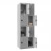 Phoenix PL Series PL2460GGC 2 Column 8 Door Personal Locker Combo in Grey with Combination Locks
