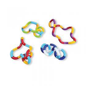 Unbranded Playlearn Tangle Junior Fidget ToyPuzzle Assorted Pack of 4 TWIST4 PLN00000